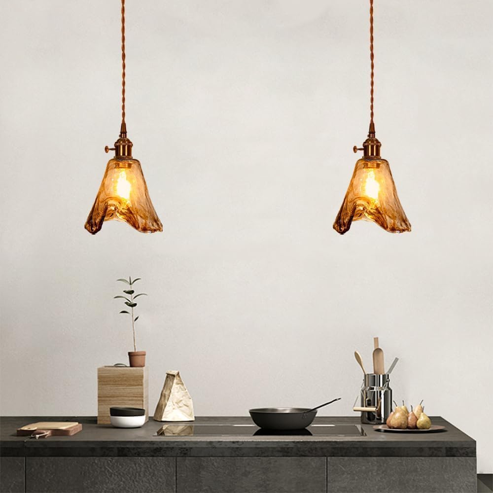 Suspension en verre vintage VALENKA