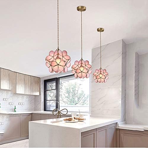 Suspension fleur en verre vintage TULI