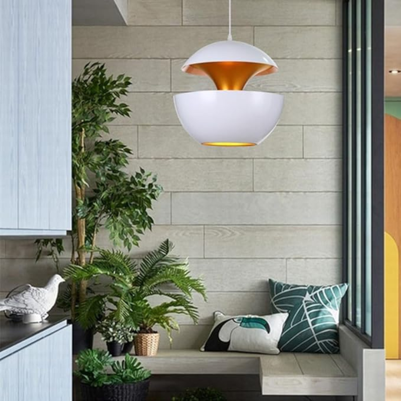 Suspension boule design scandinave en métal LED